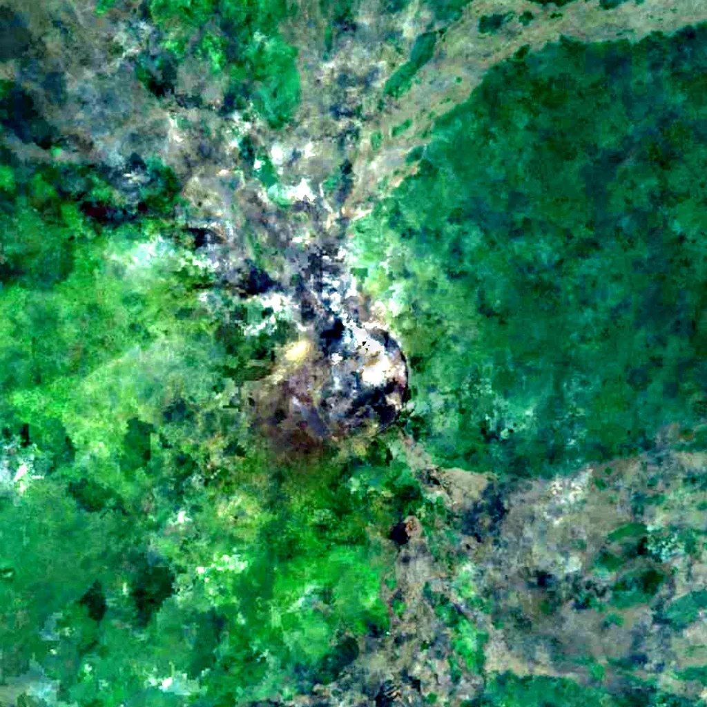 Nyamuragira seen from above (Sentinel-2)