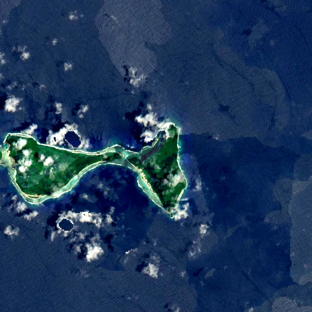 Ofu-Olosega seen from above (Sentinel-2)