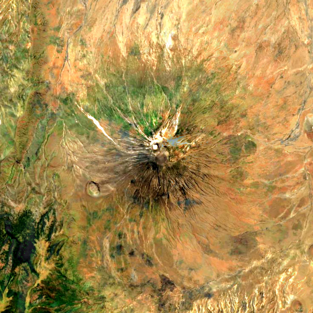 Ol Doinyo Lengai seen from above (Sentinel-2)