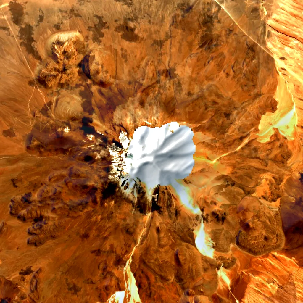Ollagüe seen from above (Sentinel-2)