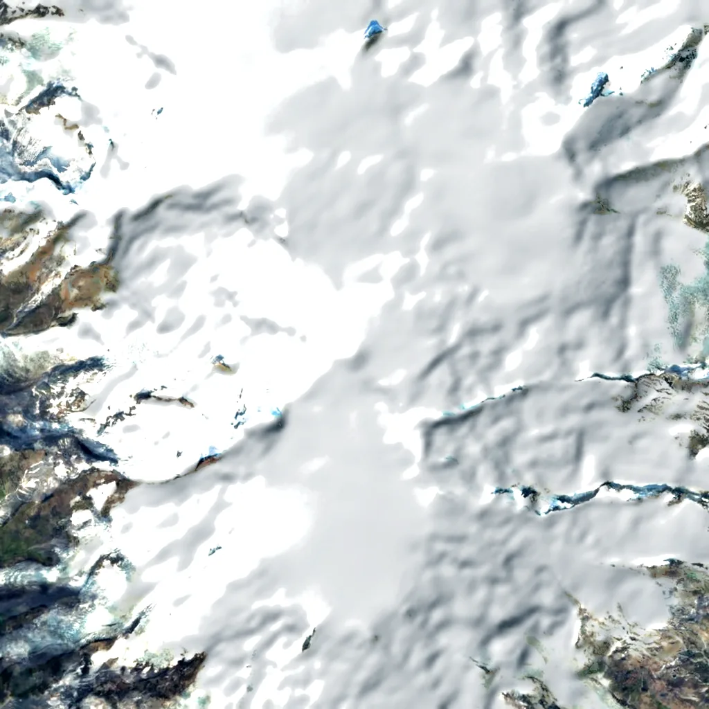 Öræfajökull seen from above (Sentinel-2)