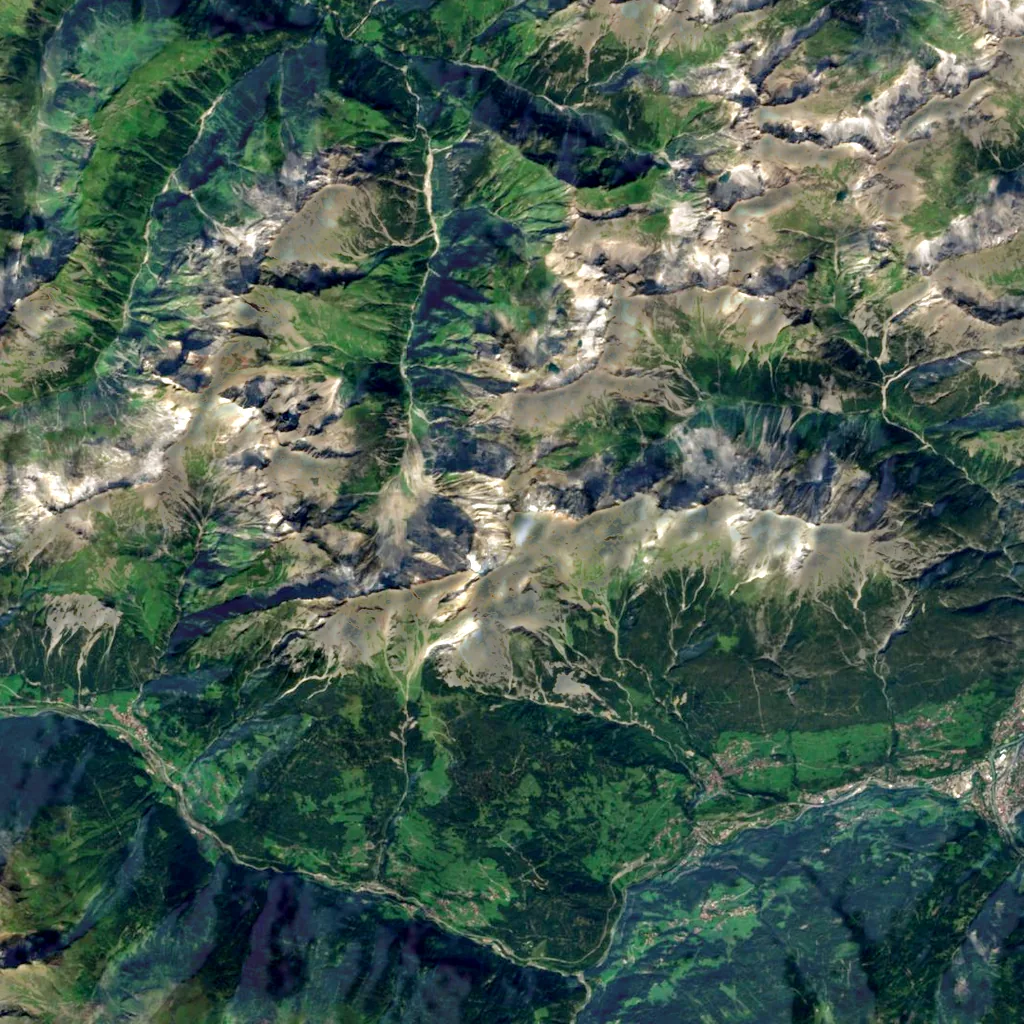 Parseierspitze seen from above (Sentinel-2)