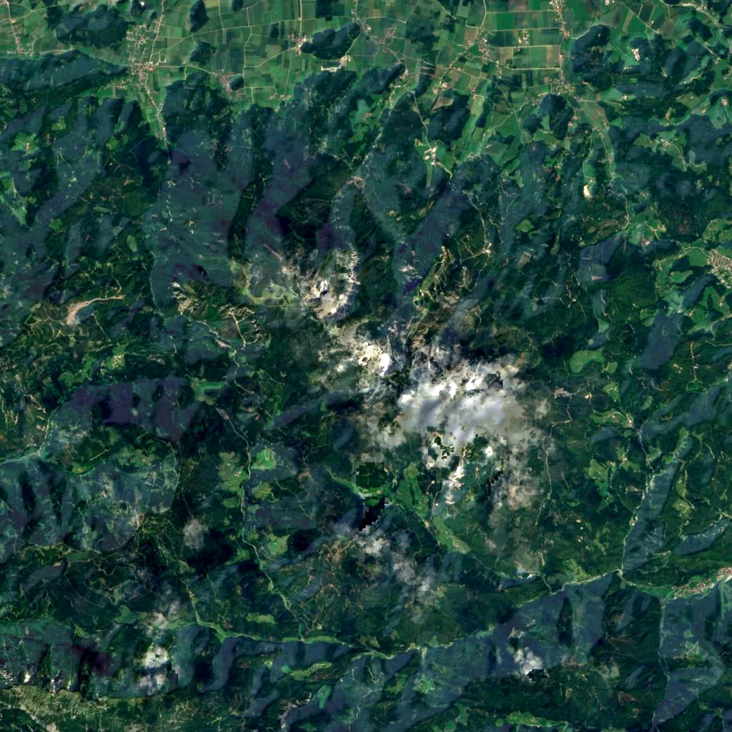 Peca seen from above (Sentinel-2)