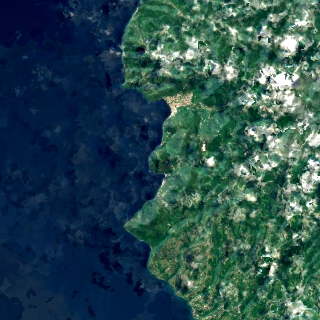 Petit Piton seen from above (Sentinel-2)