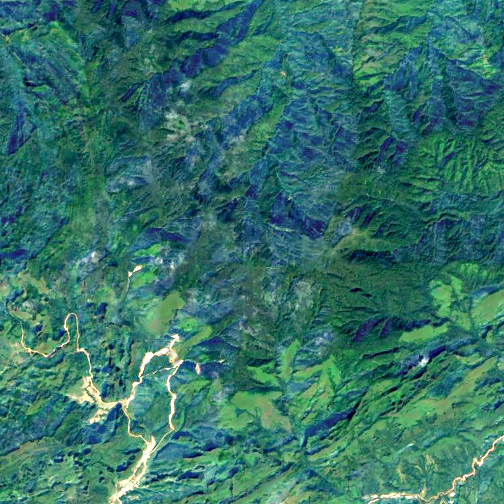 Phou Bia seen from above (Sentinel-2)