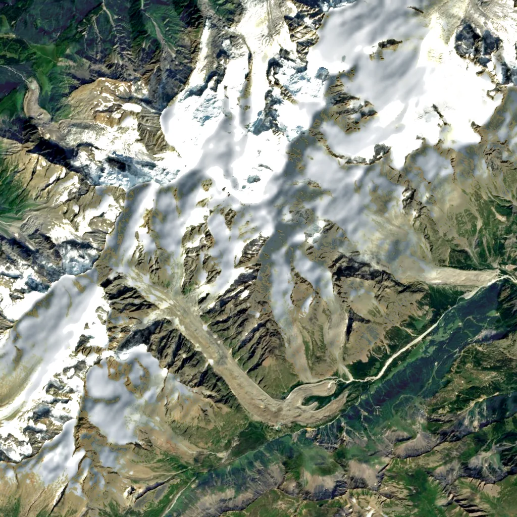 Picco Luigi Amedeo seen from above (Sentinel-2)