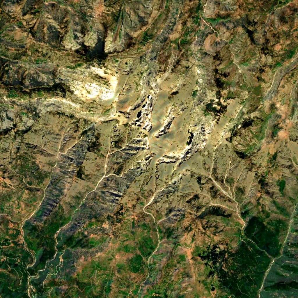Pico Almanzor seen from above (Sentinel-2)