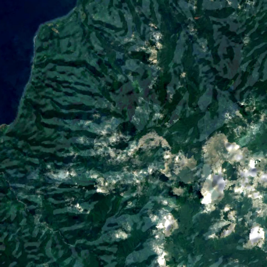 Pico de São Tomé seen from above (Sentinel-2)