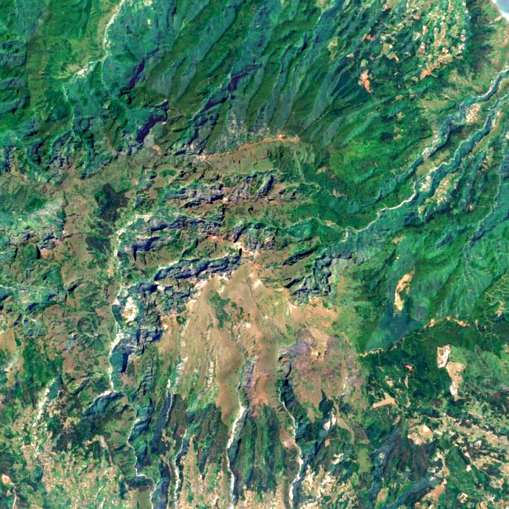 Pico do Areeiro seen from above (Sentinel-2)