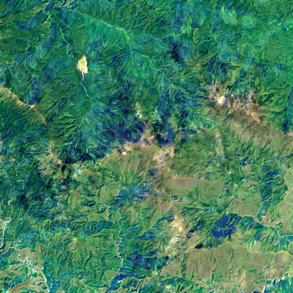 Pico Duarte seen from above (Sentinel-2)