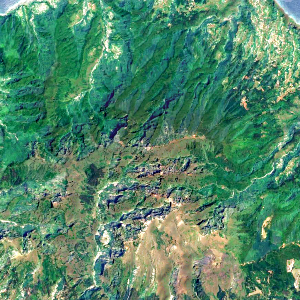 Pico Ruivo seen from above (Sentinel-2)
