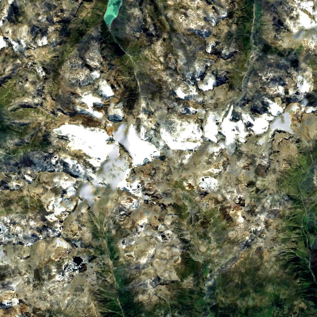 Piz Buin seen from above (Sentinel-2)