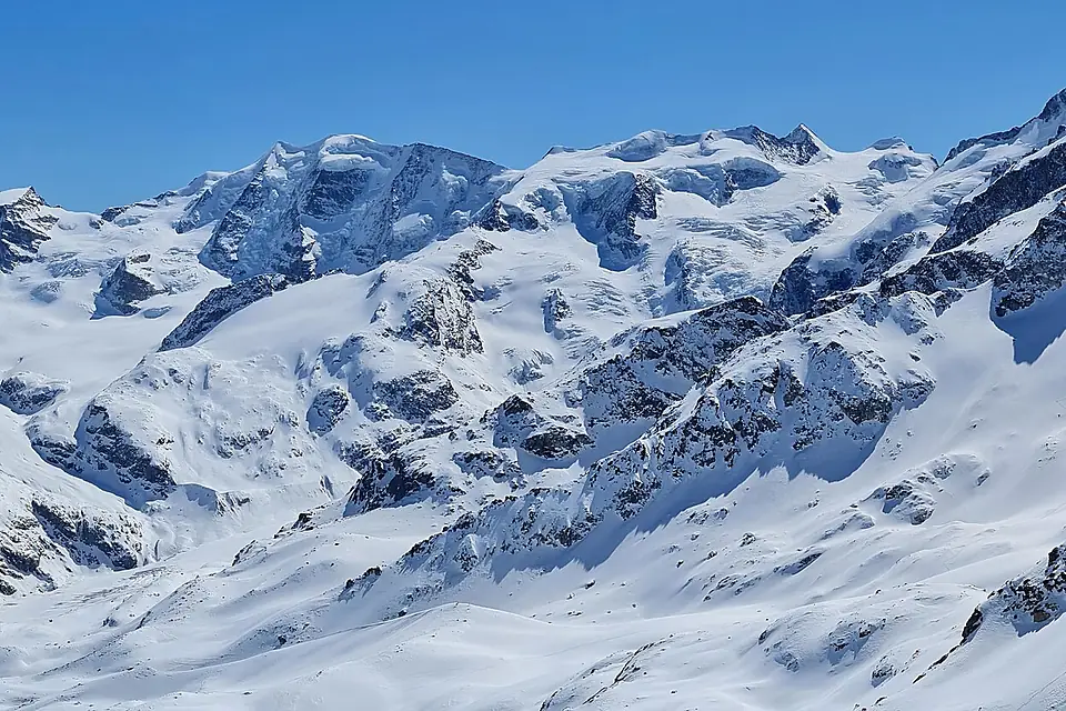 Bernina as seen from Piz Mandra