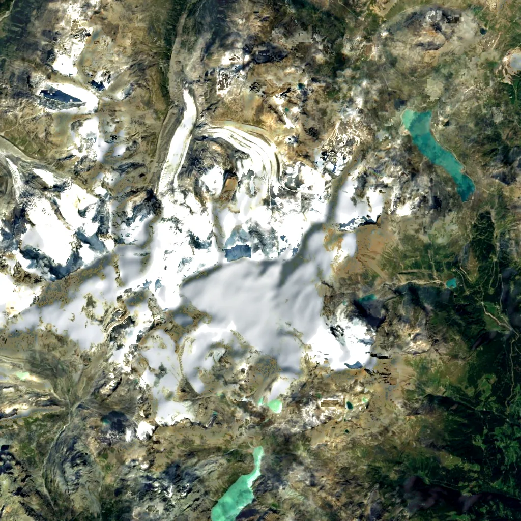 Piz Palü seen from above (Sentinel-2)