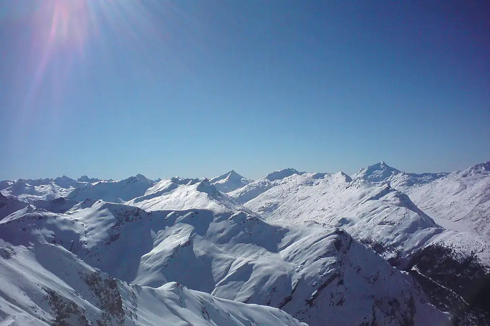 From Pizzo Badile to Pizzo Stella from Piz Alv