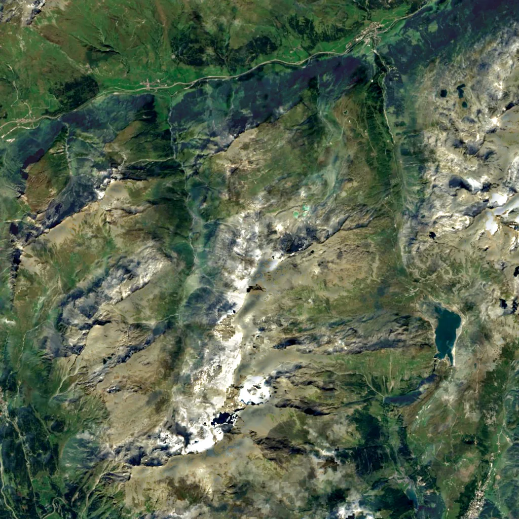 Pizzo Tambò seen from above (Sentinel-2)