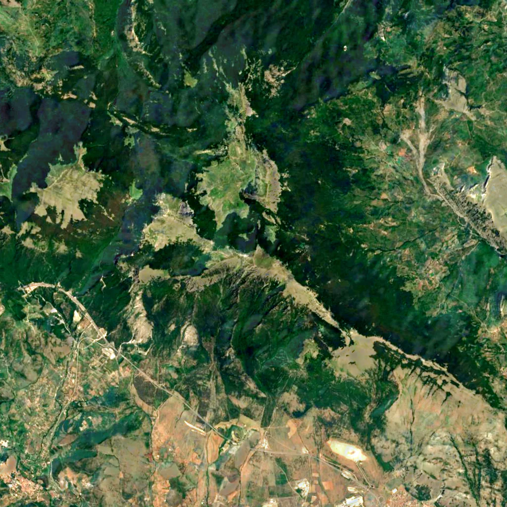 Pollino seen from above (Sentinel-2)
