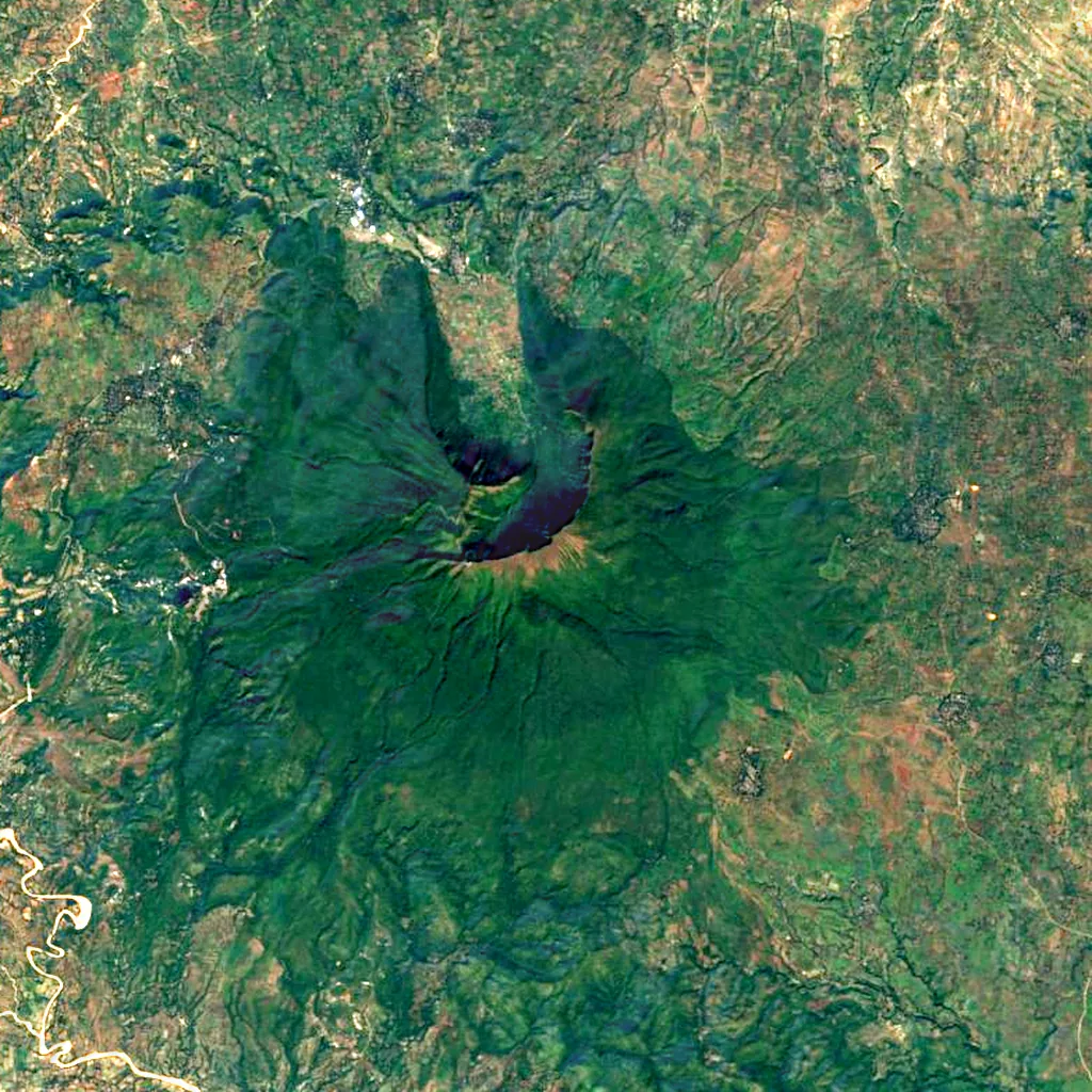 Popa Hill seen from above (Sentinel-2)
