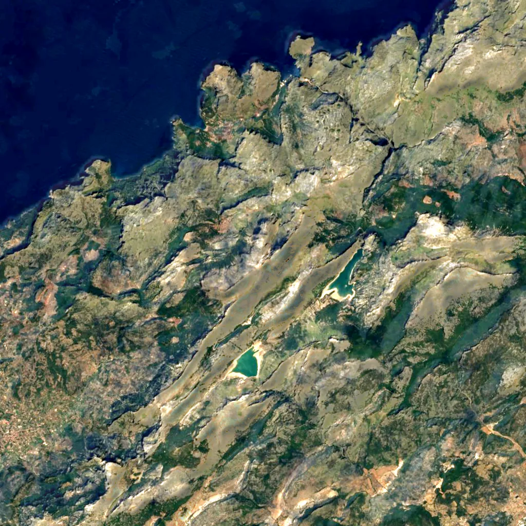 Puig Major seen from above (Sentinel-2)