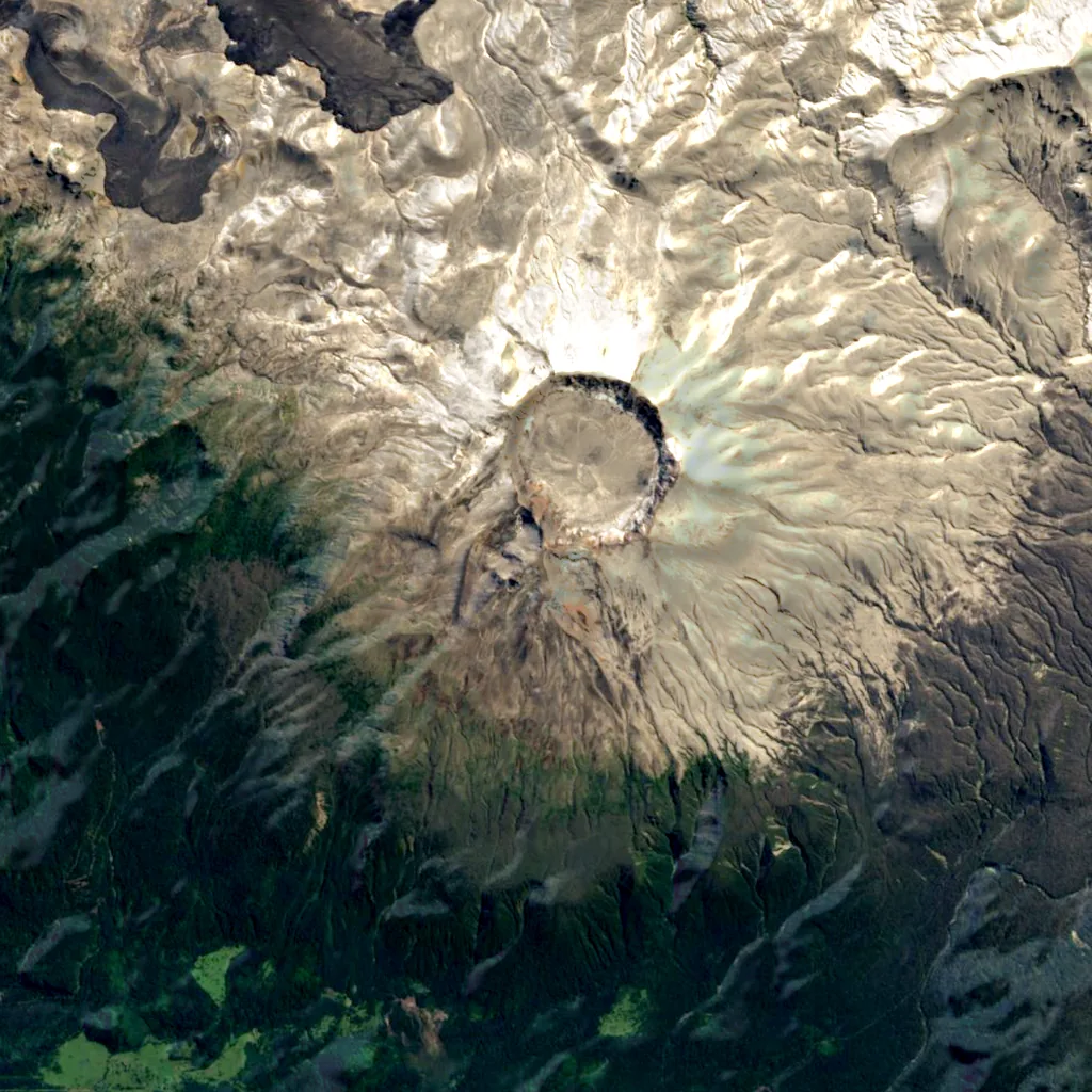 Puyehue-Cordón Caulle seen from above (Sentinel-2)