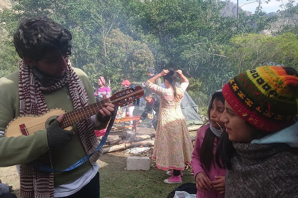 Acampando en la laguna Quilotoa