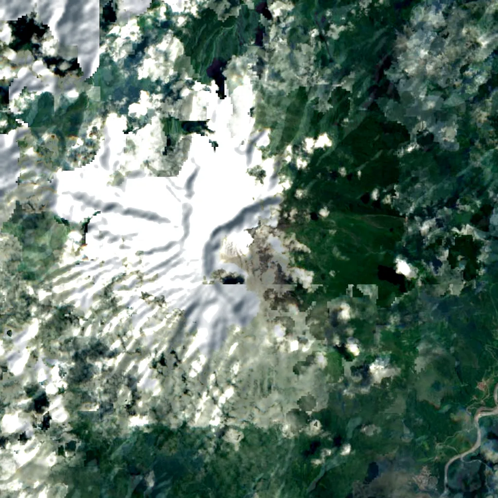 Reventador seen from above (Sentinel-2)