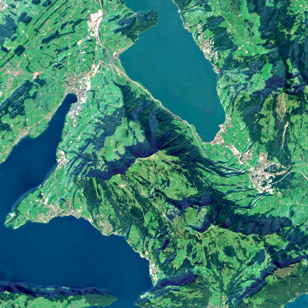 Rigi seen from above (Sentinel-2)
