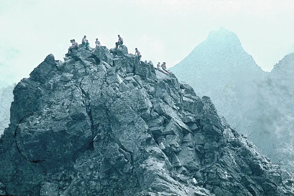 High Tatras, the top of the Rysy mountain, view to the Kriváň