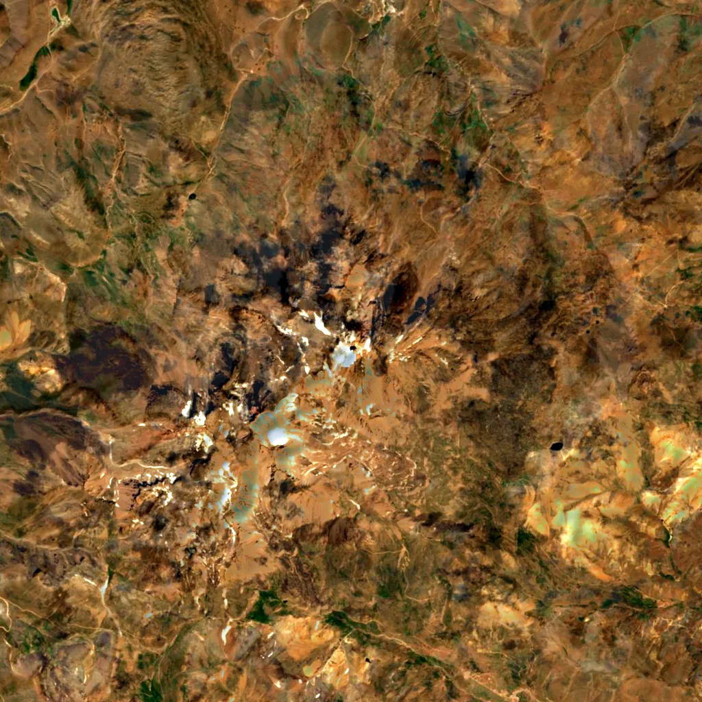 Sabalan seen from above (Sentinel-2)