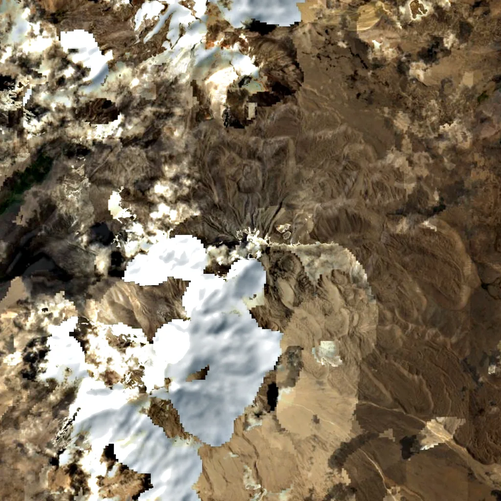 Sabancaya seen from above (Sentinel-2)