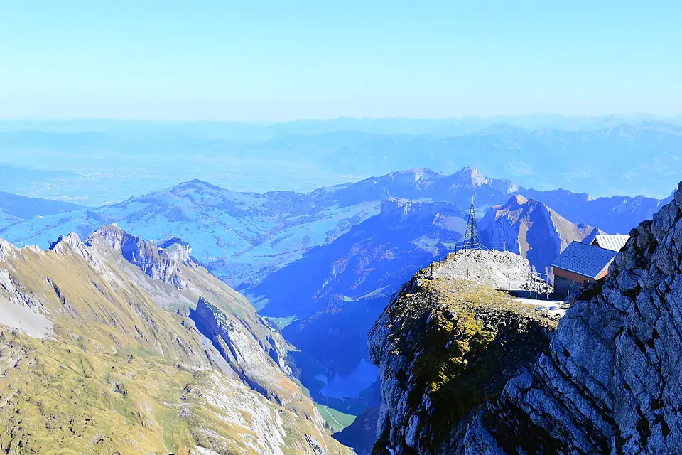 Blick vom Säntis ins Alpsteinmassiv