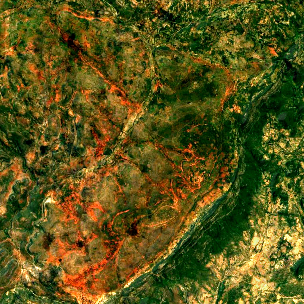Serra da Leba seen from above (Sentinel-2)