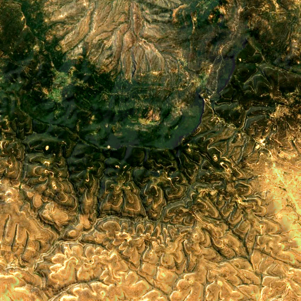 Shimbiris seen from above (Sentinel-2)