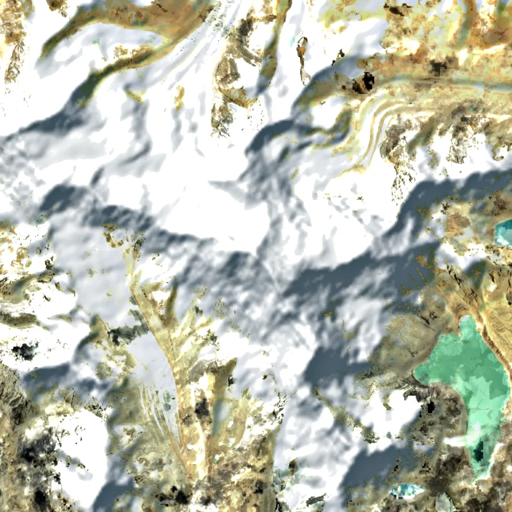 Shishapangma seen from above (Sentinel-2)