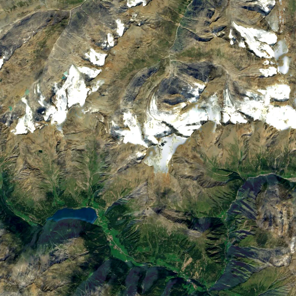 Similaun seen from above (Sentinel-2)