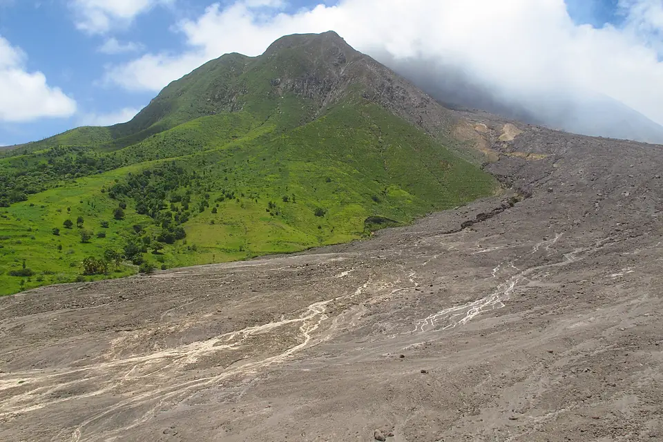 Soufrière Hills volcano in Monserrat