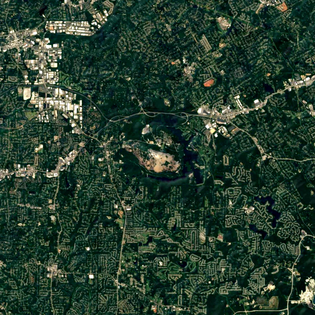 Stone Mountain seen from above (Sentinel-2)