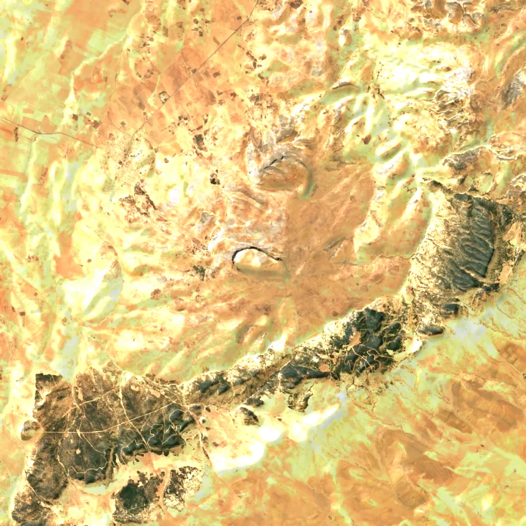 Table of Jugurtha seen from above (Sentinel-2)