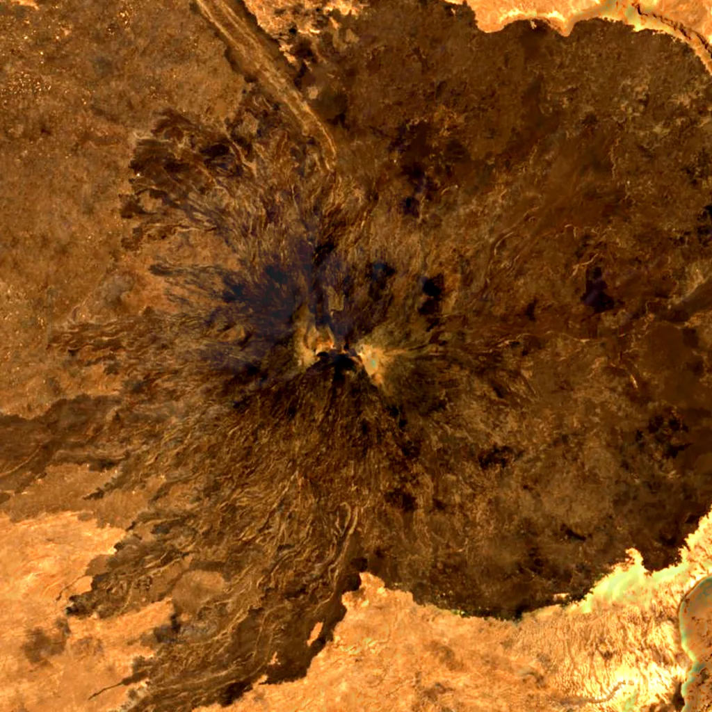 Tarso Toussidé seen from above (Sentinel-2)