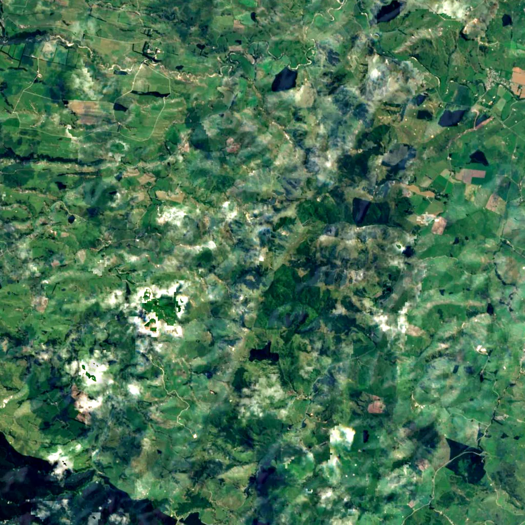 Taumatawhakatangihangakōauauotamateapōkaiwhenuakitānatahu seen from above (Sentinel-2)
