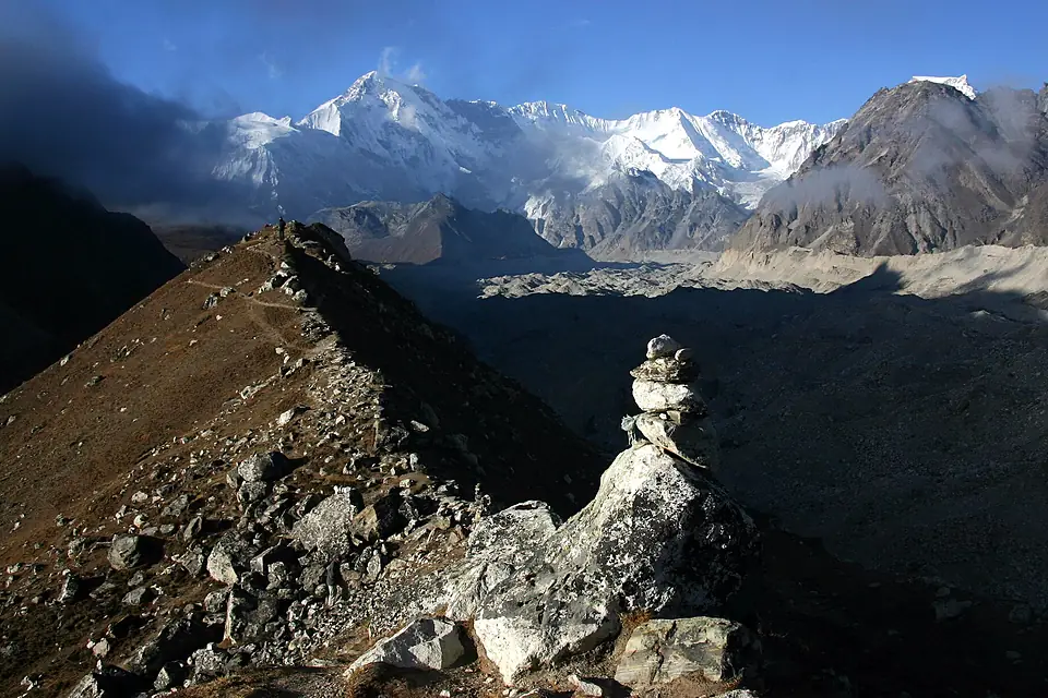 Gokyo surroundings-10-auf der Moraene-Gletscher-2007-gje