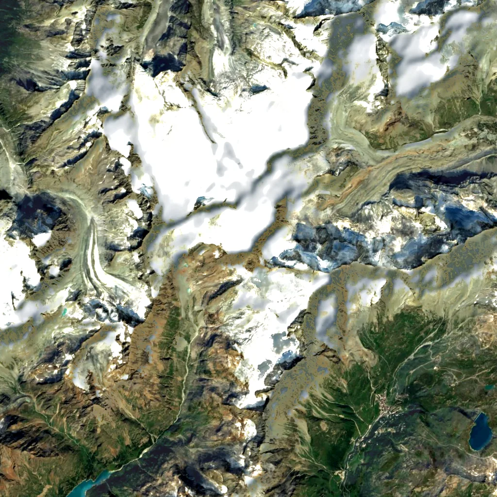 Tête de Valpelline seen from above (Sentinel-2)