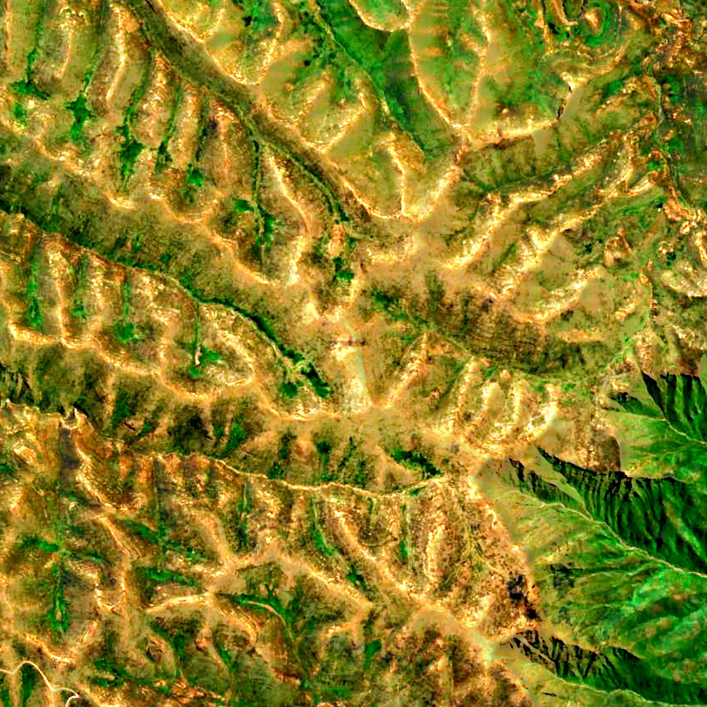Thabana Ntlenyana seen from above (Sentinel-2)