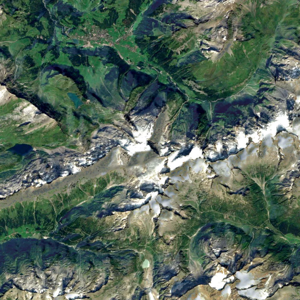 Titlis seen from above (Sentinel-2)