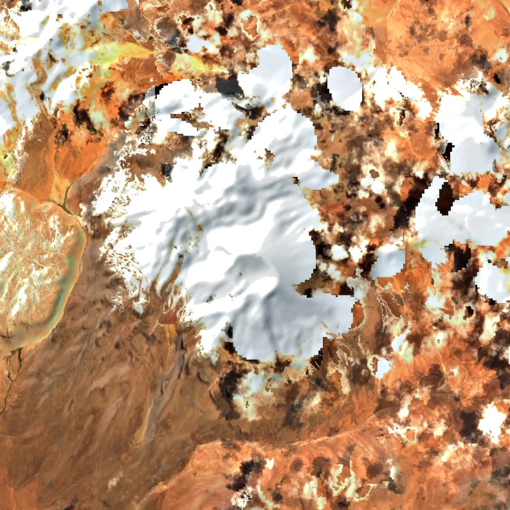 Tocorpuri seen from above (Sentinel-2)