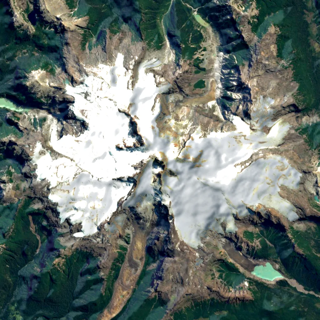 Tronador seen from above (Sentinel-2)