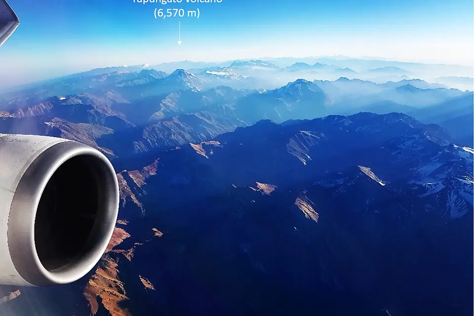 Tupungato volcano in the Chilean-Argentinian Andes