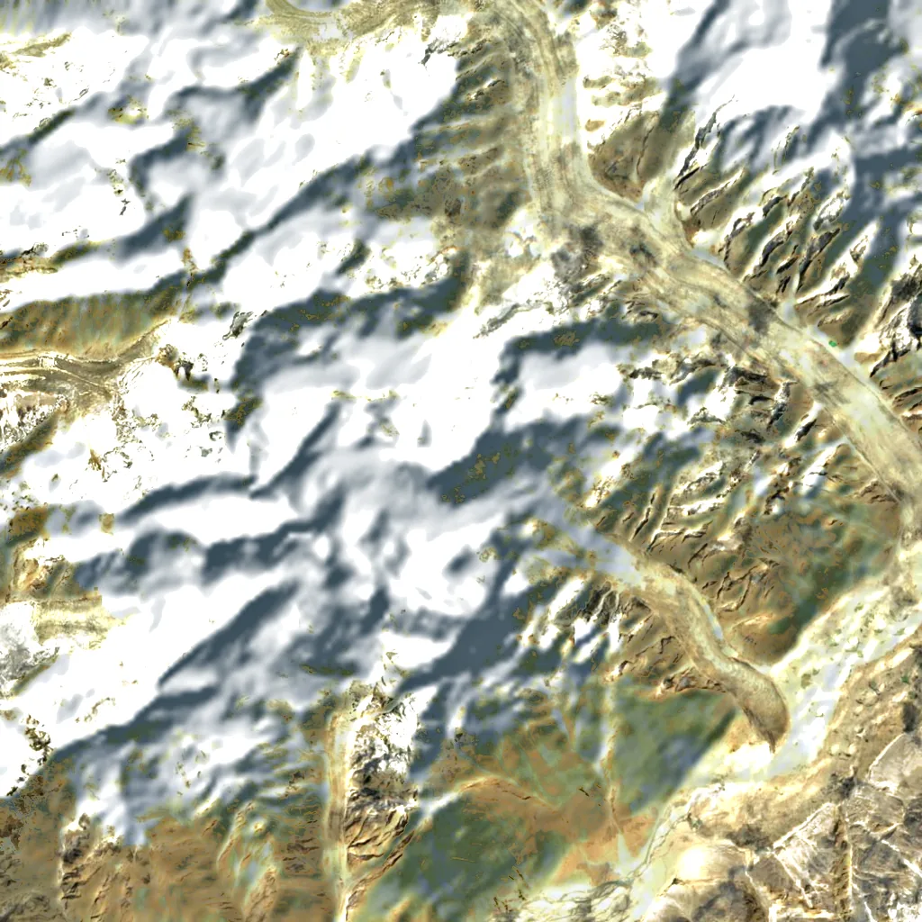 Uli Biaho seen from above (Sentinel-2)