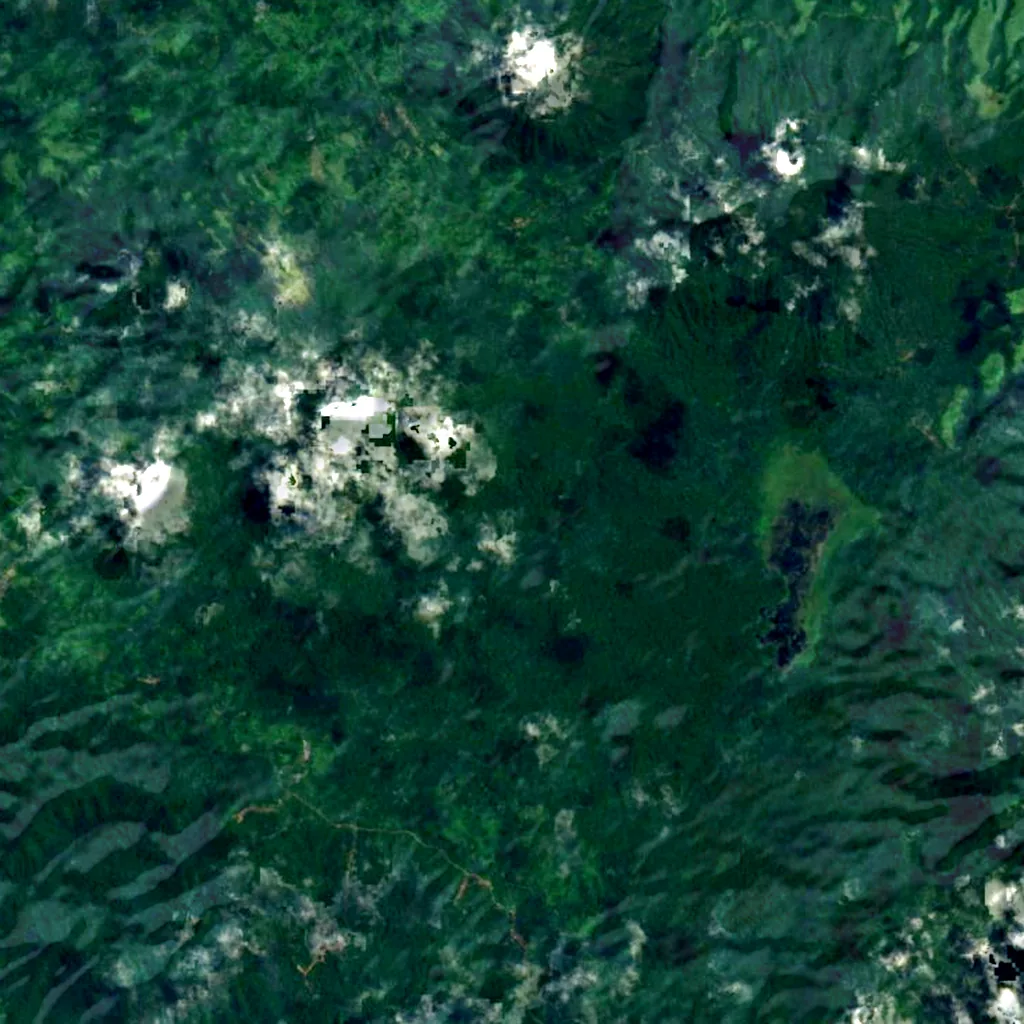 Umboi Island seen from above (Sentinel-2)