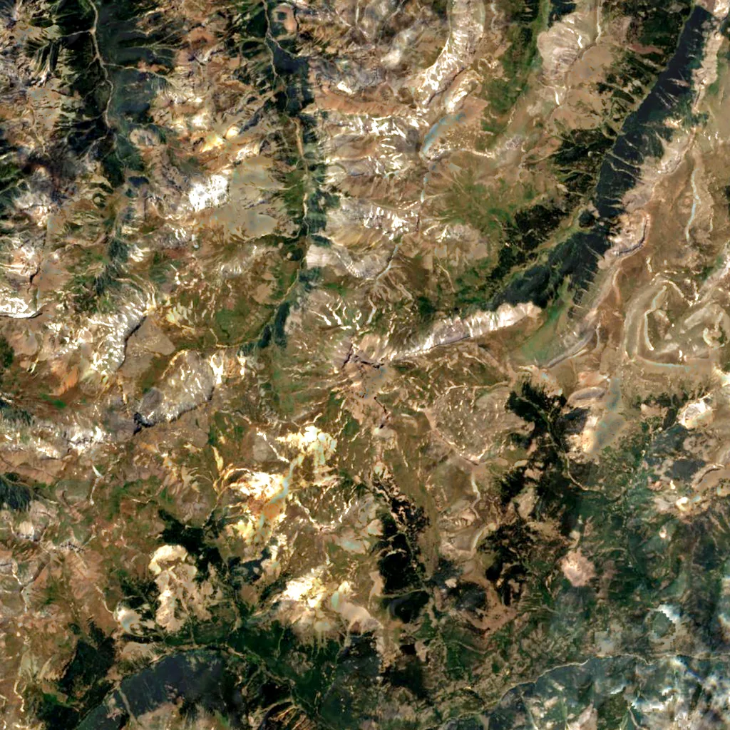 Uncompahgre Peak seen from above (Sentinel-2)